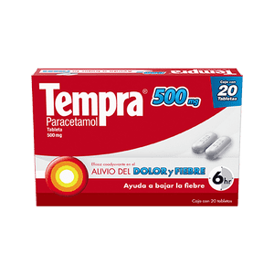 Para el alivio de fiebre y dolores Tempra® 500 mg Paracetamol